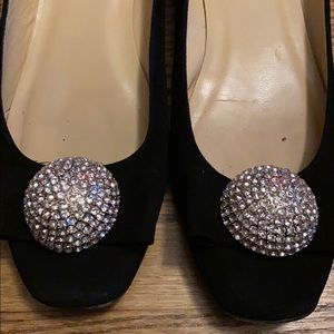 Kate Spade jeweled ball ballet flats.